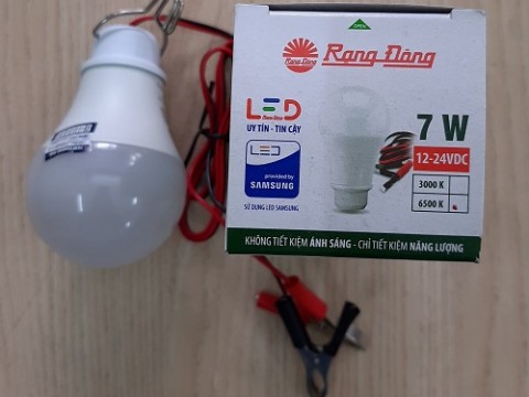 Bóng led bulb 7W/12V có dây kẹp-61.000đ