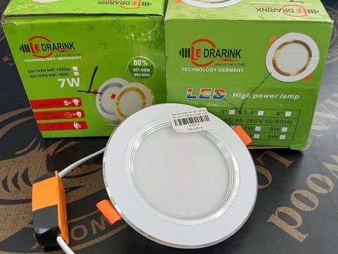 Đèn Downlight âm trần 90/7W viền trắng 3 chế độ-50.000đ